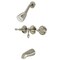 Kingston Brass KB238ACL Three-Handle Tub and Shower Faucet, Brushed Nickel KB238ACL - alternate 1